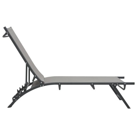 Leżaki, 2 szt., textilene i stal