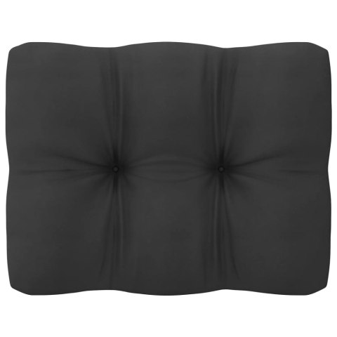 2-osobowa sofa ogrodowa z poduszkami, czarna, drewno sosnowe