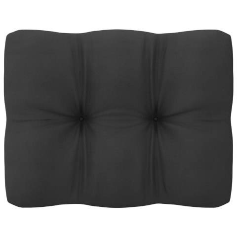 Ogrodowa sofa środkowa z antracytowymi poduszkami, lite drewno