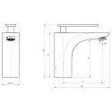 SCHÜTTE Bateria umywalkowa ORCA z mieszaczem, chromowa