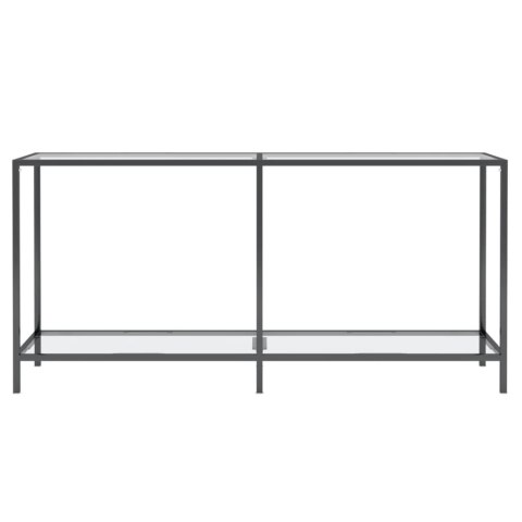 Stolik konsolowy, przezroczysty, 160x35x75,5cm, szkło hartowane