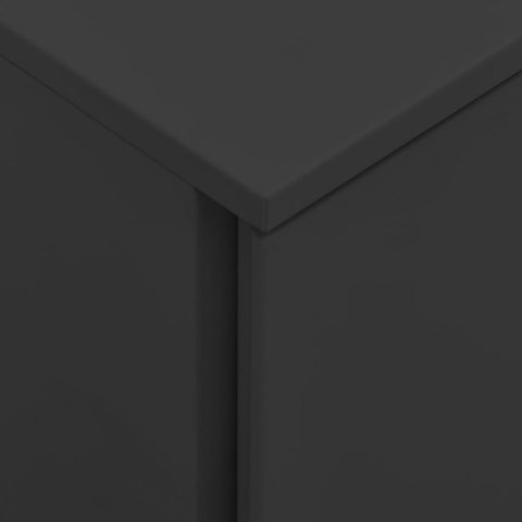 Mobilna szafka kartotekowa, antracytowa, 39x45x60 cm, stalowa