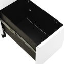Mobilna szafka kartotekowa, biała, 30x45x59 cm, stalowa