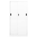 Szafa biurowa z przesuwnymi drzwiami, biała, 90x40x180 cm