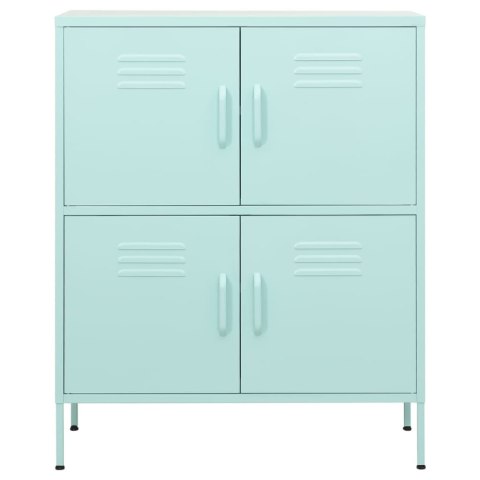 Szafka, miętowa, 80x35x101,5 cm, stalowa