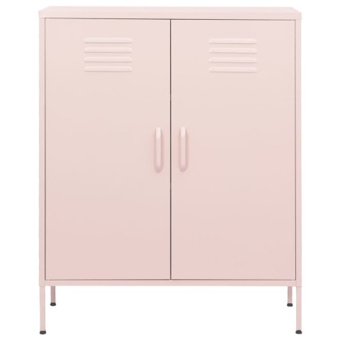 Szafka, różowa, 80x35x101,5 cm, stalowa