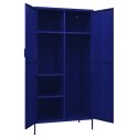 Szafa, granatowa, 90x50x180 cm, stalowa