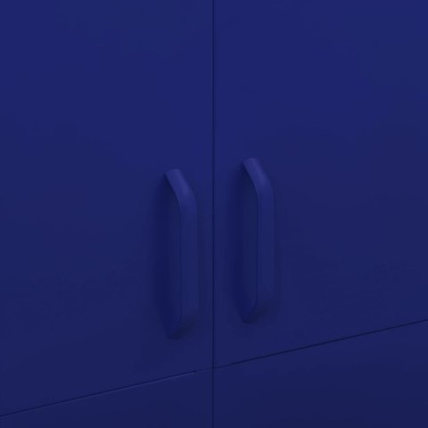 Szafa, granatowa, 90x50x180 cm, stalowa