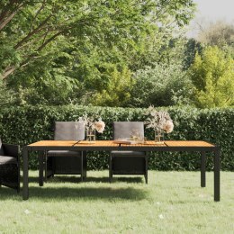 Stół ogrodowy, czarny, 250x100x75 cm, polirattan