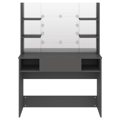 Stolik do makijażu z LED 100x40x135 cm, MDF, szary Stolik do makijażu z LED 100x40x135 cm, MDF, szary