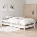 Łóżko sztaplowane, białe, 100x200 cm, lite drewno sosnowe