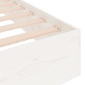 Rama łóżka, biała, lite drewno sosnowe, 150x200 cm, King Size