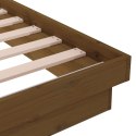 Rama łóżka, lite drewno, miodowy brąz, 135x190 cm, podwójna