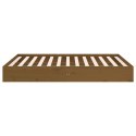 Rama łóżka, miodowy brąz, lite drewno, 120x190 cm,4FT, podwójna