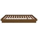 Rama łóżka, miodowy brąz, lite drewno, 120x190 cm, podwójna