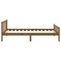 Rama łóżka, miodowy brąz, lite drewno, 90 x 200 cm