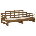 Łóżko rozsuwane, miodowy brąz, drewno sosnowe, 2x(90x190) cm