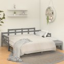Łóżko rozsuwane, szare, lite drewno sosnowe, 2x(90x200) cm