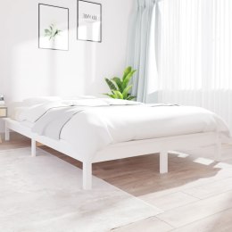 Rama łóżka, biała, 150x200 cm, , lite drewno sosnowe, King Size