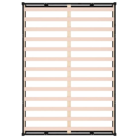 Rama łóżka, czarna, 120 x 200 cm, lite drewno