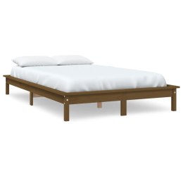Rama łóżka, miodowy brąz, 150x200 cm, lite drewno, King Size