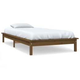 Rama łóżka, miodowy brąz, 75x190 cm, lita sosna, pojedyncza