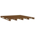 Łóżko z palet, brązowe, 150x200 cm, drewno sosnowe, King Size