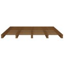 Łóżko z palet, brązowe, 150x200 cm, drewno sosnowe, King Size