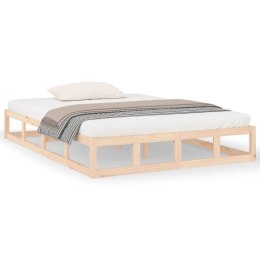 Rama łóżka, 120x190 cm, podwójna, lite drewno