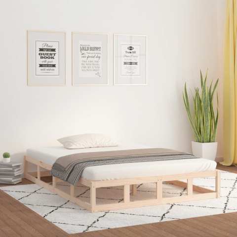 Rama łóżka, 150x200 cm, King Size, lite drewno