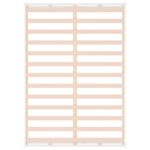 Rama łóżka, biała, 140x190 cm, lite drewno