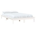 Rama łóżka, biała, 180x200 cm, lite drewno sosnowe, Super King