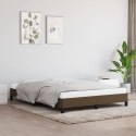 Rama łóżka, ciemnobrązowa, 140x190 cm, obita tkaniną