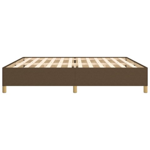 Rama łóżka, ciemnobrązowa, 200x200 cm, obita tkaniną