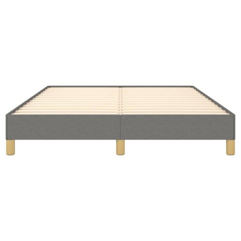 Rama łóżka, ciemnoszara, 140x200 cm, obita tkaniną
