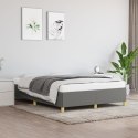 Rama łóżka, ciemnoszara, 140x200 cm, obita tkaniną