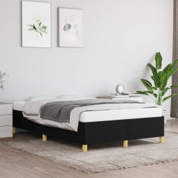 Rama łóżka, czarna, 120x200 cm, obita tkaniną