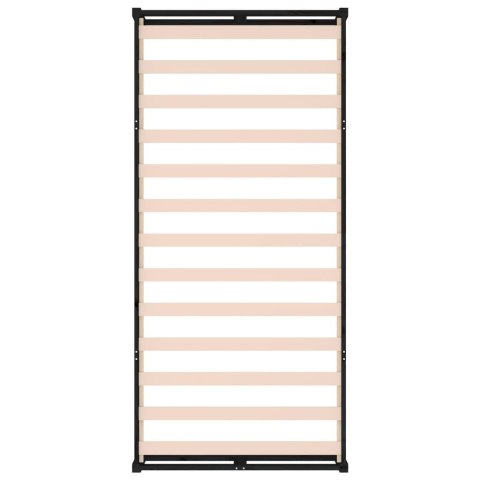 Rama łóżka, czarna, 75x190 cm, pojedyncza, lite drewno