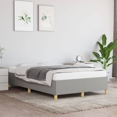 Rama łóżka, jasnoszara, 120 x 200 cm, tapicerowana tkaniną