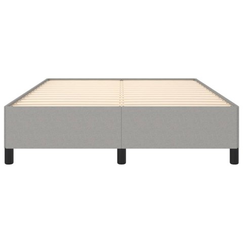 Rama łóżka, jasnoszara, 140x190 cm, obita tkaniną
