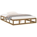 Rama łóżka, miodowy brąz, 120 x 200 cm, lite drewno