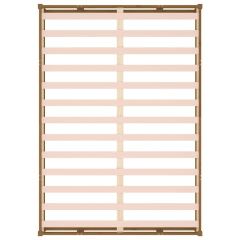 Rama łóżka, miodowy brąz, 120 x 200 cm, lite drewno