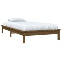 Rama łóżka, miodowy brąz, 90x190 cm, drewno sosnowe, pojedyncza