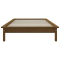 Rama łóżka, miodowy brąz, 90x190 cm, drewno sosnowe, pojedyncza