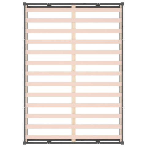 Rama łóżka, szara, 150x200 cm, King Size, lite drewno