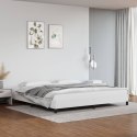 Rama łóżka, białe, 200x200 cm, obite sztuczną skórą