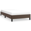 Rama łóżka, brązowa, obita sztuczną skórą, 80x200 cm