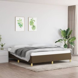 Rama łóżka, ciemnobrązowa, 180 x 200 cm, obita tkaniną