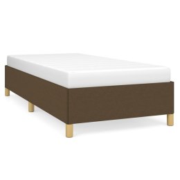 Rama łóżka, ciemnobrązowa, 90x190 cm, obita tkaniną