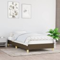 Rama łóżka, ciemnobrązowa, 90x200 cm, tapicerowana tkaniną